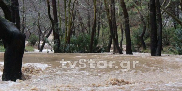Ανέβηκε η στάθμη της Έρκυνας στη Λιβαδειά. Ελεγχόμενη η κατάσταση λένε οι υπηρεσίες (video-photo)