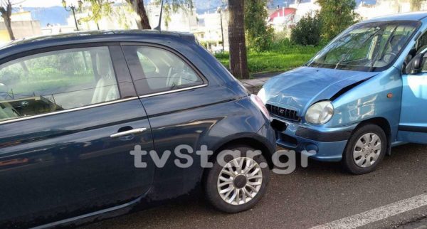 Τροχαίo με 3 ΙΧ στη Λαμία. (φώτο)