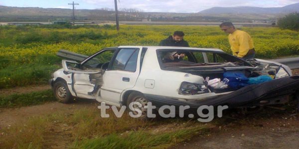 Νέα εκτροπή επιβατικού στη Βοιωτία στο ύψος των Βαγίων. photo)