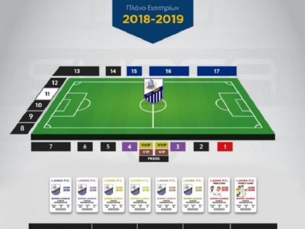 Ξεκινά η διάθεση των διαρκείας του ΠΑΣ Λαμία