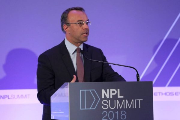 Χαιρετισμός Σταϊκούρα στο Συνέδριο NPL Summit 2018 «Κόκκινα Δάνεια – Ανοίγματα & Κοινωνία»