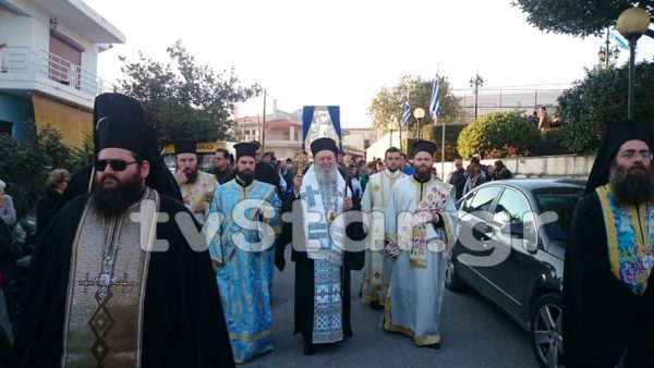 Συγκινητική πομπή για την Ευαγγελίστρια της Κανήθου (photo-video)