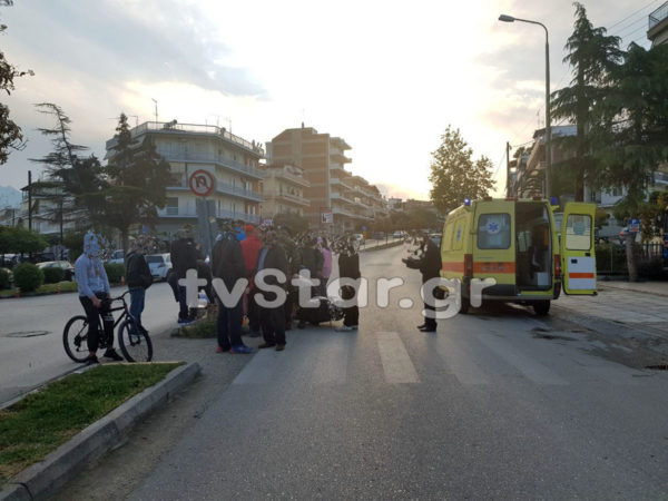 Σύγκρουση Ι.Χ. με μηχανάκι.Τραυματίστηκε ο δικυκλιστής. (Φωτό)