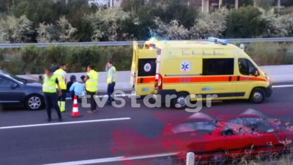 Τροχαίο με μηχανή στην εθνική οδό. (φώτο και video)