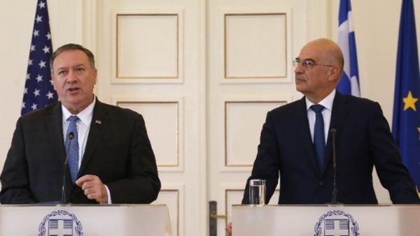 Σε εξέλιξη η συνάντηση Ν. Δένδια – Μ. Πομπέο στη Θεσσαλονίκη