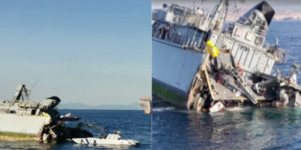 Δύο ελαφρά τραυματίες από την πρόσκρουση εμπορικού πλοίου με το ναρκοθηρευτικό «Καλλιστώ»