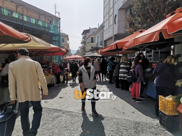 Λαμία: Αρκετός κόσμος στη λαϊκή αγορά του Σαββάτου – Τι λένε για εμβόλια και lockdown