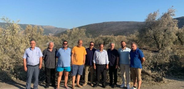 Kλιμάκιο του ΣΥΡΙΖΑ με τον Xρήστο Σπίρτζη, στον πυρόπληκτο Ελαιώνα της Άμφισσας (video)
