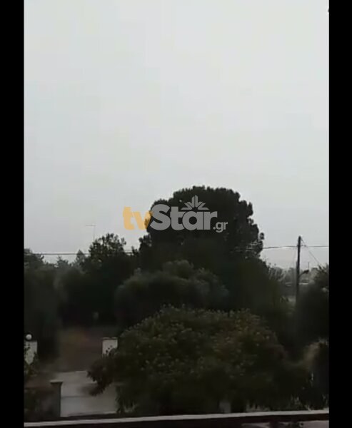 Σφοδρή καταιγίδα σε περιοχές της Εύβοιας