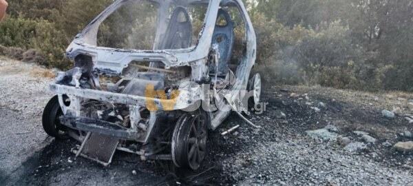 Κάηκε ολοσχερώς αυτοκίνητο κοντά στα Νέα Στύρα της Εύβοιας
