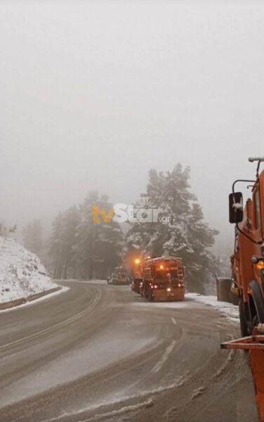 Ξεκίνησε η χιονόπτωση στην Εύβοια