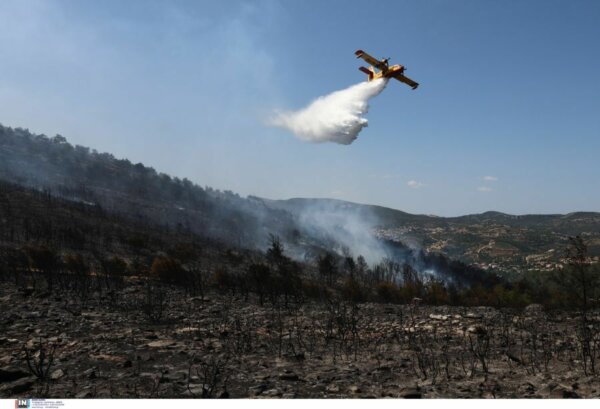 Φωτιά στην Πάρο: Συνεχίζεται η μάχη με τις φλόγες – Εκκενώθηκαν οικισμοί, κάηκαν 2 σπίτια, ισχυροί άνεμοι σήμερα