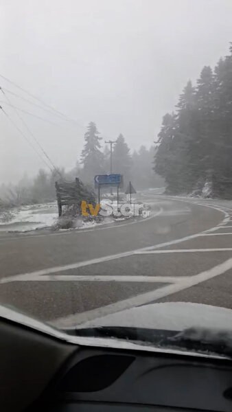 Αλλαγή στο σκηνικό του καιρού: Χιονίζει στα ορεινά της Φθιώτιδας (video)