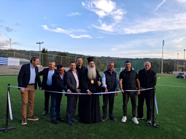 Εγκαίνια ανακαινισμένου δημοτικού γηπέδου ποδοσφαίρου 5×5  στις αθλητικές εγκαταστάσεις Μαλεσίνας Δήμου Λοκρών