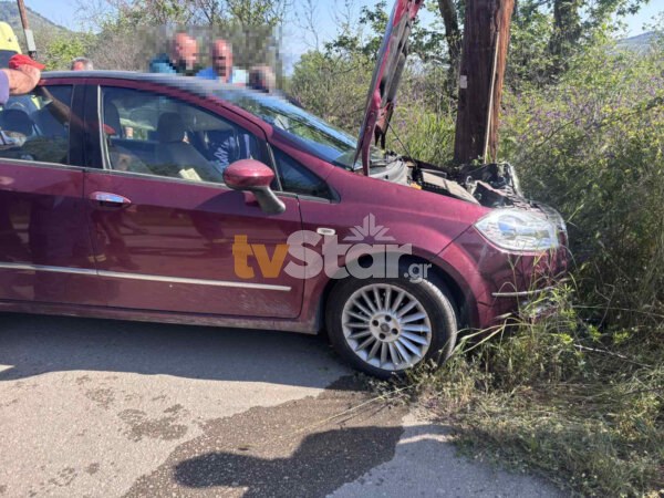 Φθιώτιδα: ΙΧ καρφώθηκε σε κολώνα της ΔΕΗ (photo+video)
