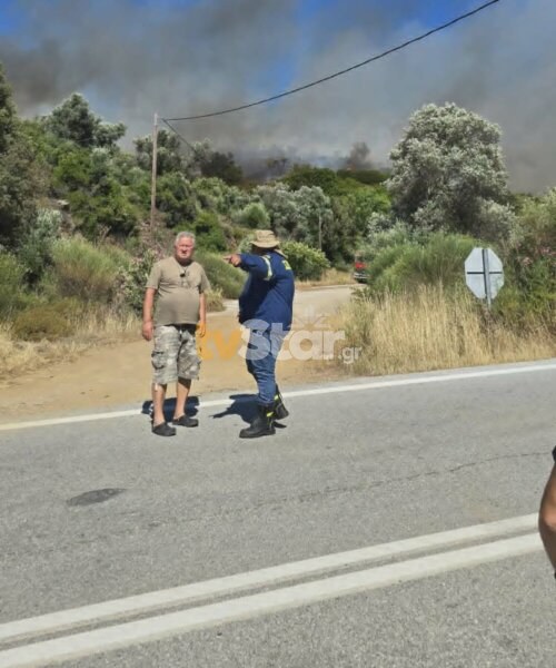 Μεγάλη φωτιά στη Νότια Εύβοια – Δυνατοί άνεμοι στην περιοχή