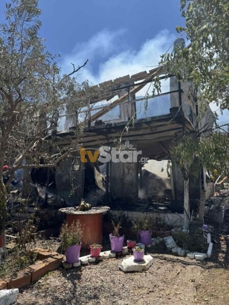 Κάηκε ολοσχερώς σπίτι στον Γοργοπόταμο Φθιώτιδας (φωτο video)