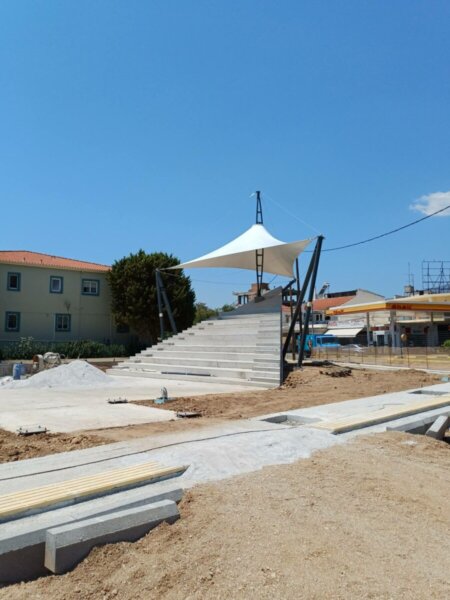 Παίρνει μορφή με την εξέλιξη των εργασιών η πλατεία στην είσοδο της Ιτέας