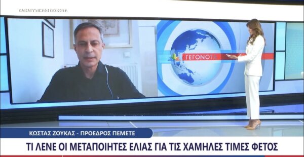 Ζούκας για ελιά: «Θα ματώσουμε μεταποιητές και ελαιοπαραγωγοί»(video)